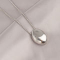 Titanium Steel Oval Pendant Necklace For Women Light Luxury Minority - Norellé