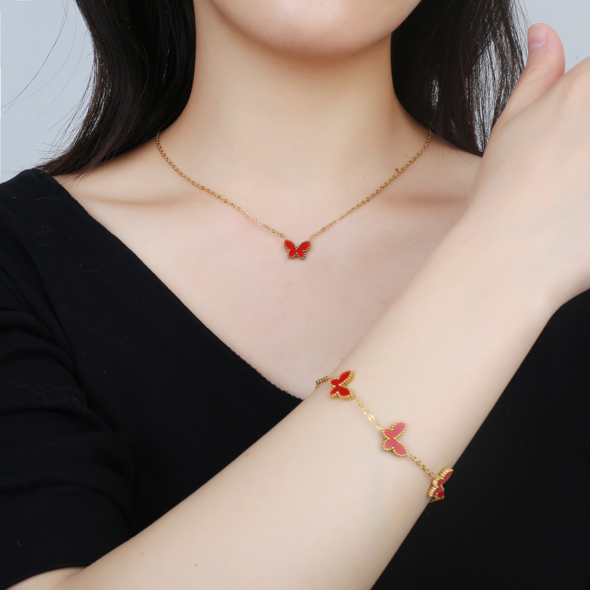 Simple Fashion Personality Temperament Butterfly Necklace - Norellé