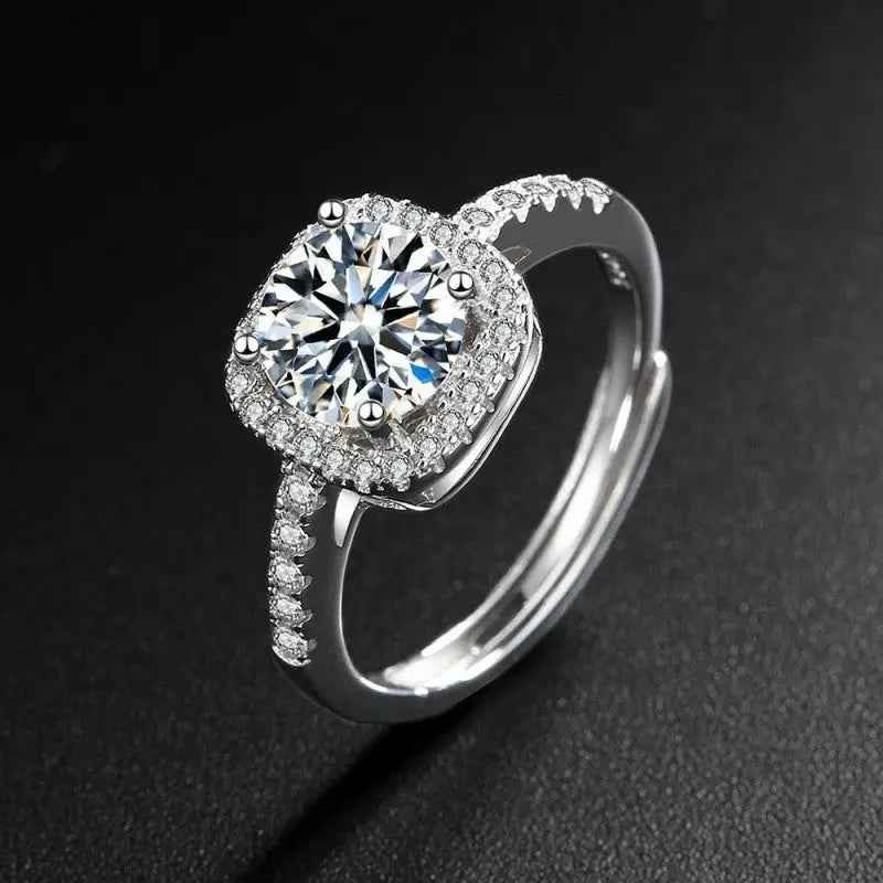 Square Bag Diamond Necklace Rings Ear Studs Suit - Norellé