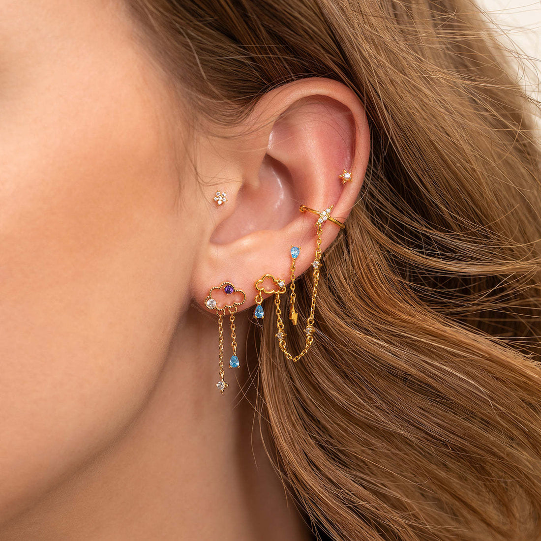 Tassel Earrings Spot Drill Ear Rings - Norellé