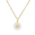 High-grade Oval Cat's Eye Pendant Titanium Steel Necklace - Norellé