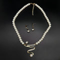 Fashion Personality Deep V Clavicle Pearl Pendant Suit - Norellé