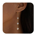 Real Gold Brass Electroplating France Vintage Pearl Earrings Suit - Norellé