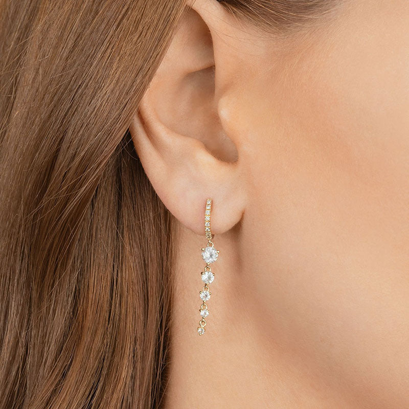 Geometric Personalized Long Earrings Women - Norellé