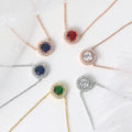 Women's Stylish Round Zircon Pendant Clavicle Chain - Norellé