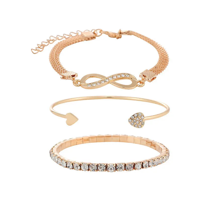 Women's Loving Heart With Opening Bracelet Creative Retro Simple - Norellé