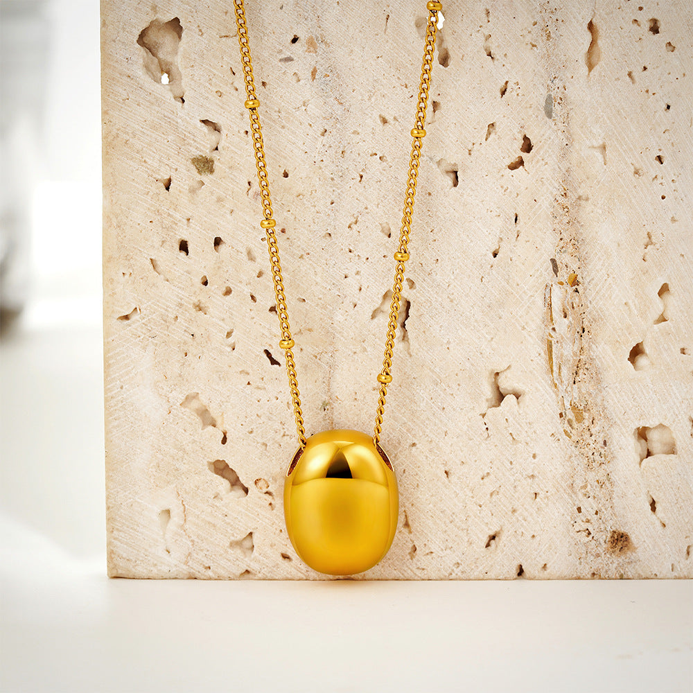 Stainless Steel 18K Golden Balls Light Luxury Necklace - Norellé