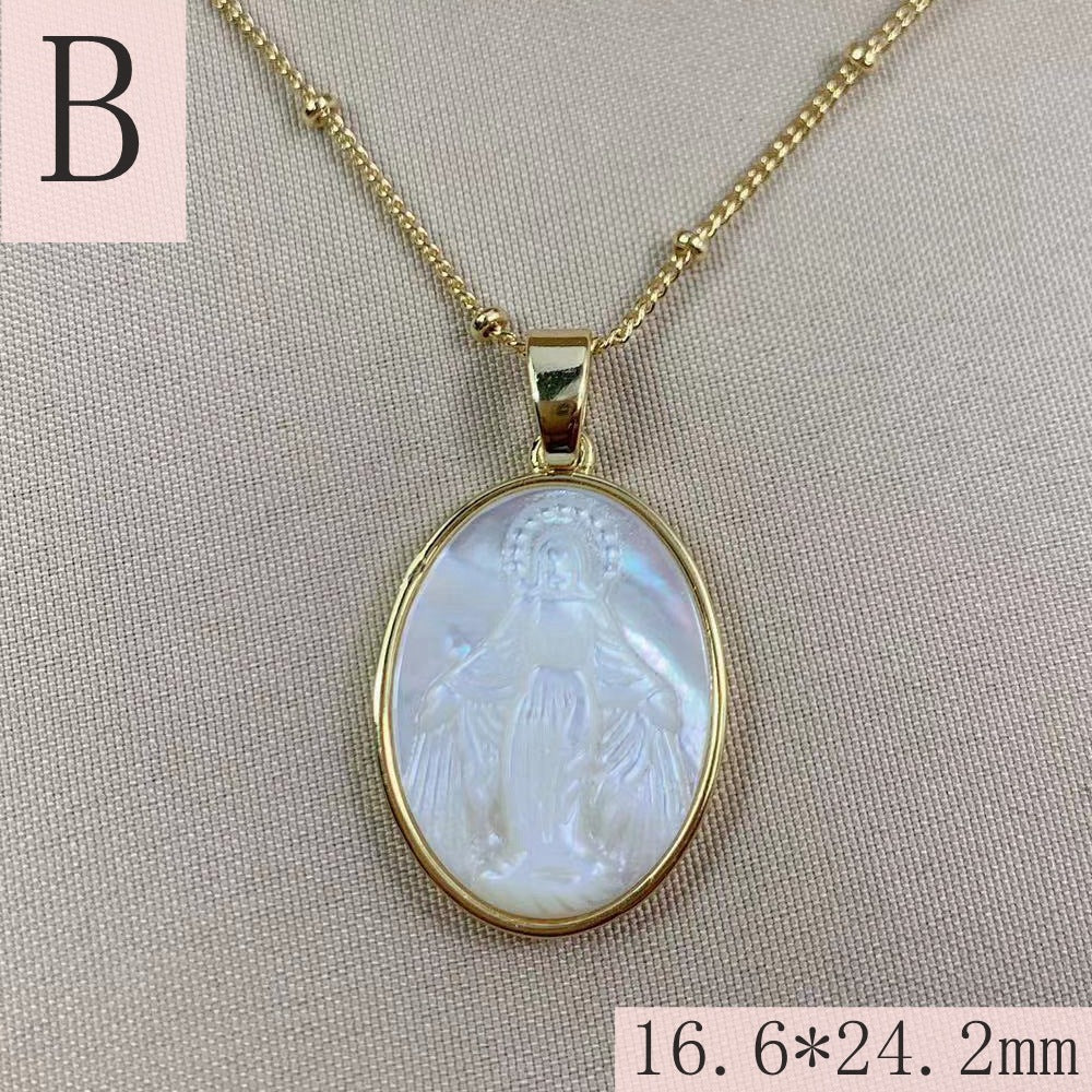 Shell Virgin Guadalupe Necklace Female European And American - Norellé