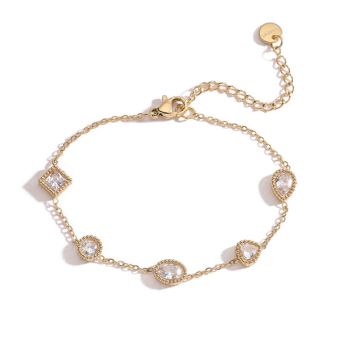 Affordable Luxury Fashion Gold-plated Zircon Titanium Steel Bracelet Female Niche Non-fading Bracelet - Norellé