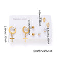 Fashion Simple Titanium Steel Earrings Creative Cross Love Butterfly - Norellé