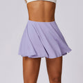 Ice-sensitive UV-proof Fake Two-piece High Waist Yoga Skirts - Norellé