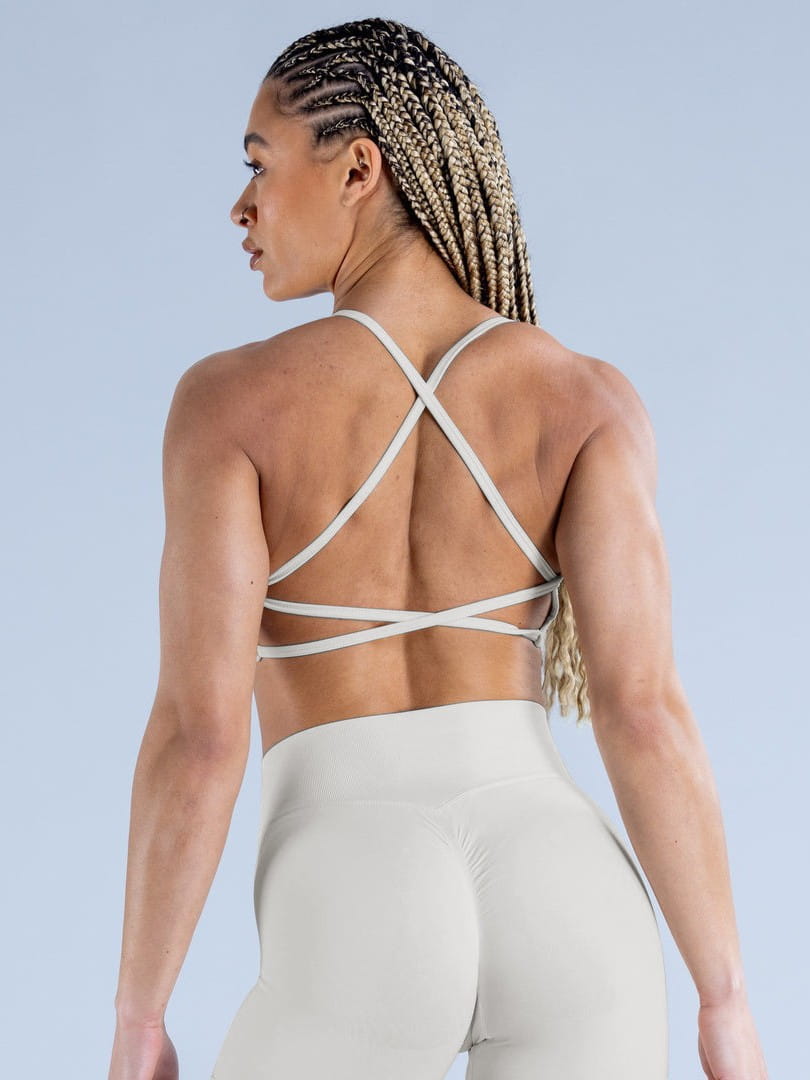 Women’s High Elastic Nylon Cross Bra Underwear