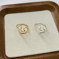 Personalized Love Pearl Line Ring Fashion - Norellé