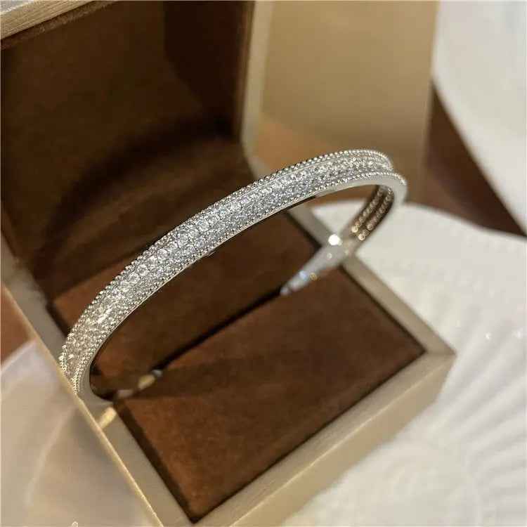 Light Luxury High-grade Exquisite Two-color Full Diamond Fine Bracelet - Norellé