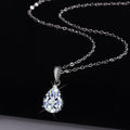 S925 Sterling Silver Moissanite Pendant Water Drop - Norellé