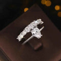 Drop-shaped Design Zircon Ring Fashionable And Exquisite - Norellé