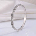 Stainless Steel Women's Starry Exquisite Double Row Diamond Bracelet - Norellé