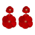 Mori Girl Flower Earrings Retro Long - Norellé