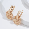 Fashionable Rose Gold Real Gold Plated Earrings - Norellé