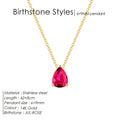 Stainless Steel Stylish Water Drop Zircon Necklace - Norellé
