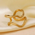 Personalized Line Design Popular Simplicity Style Stainless Steel Shaped Ring For Women - Norellé