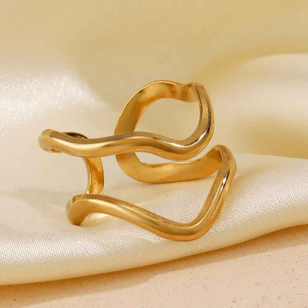Personalized Line Design Popular Simplicity Style Stainless Steel Shaped Ring For Women - Norellé