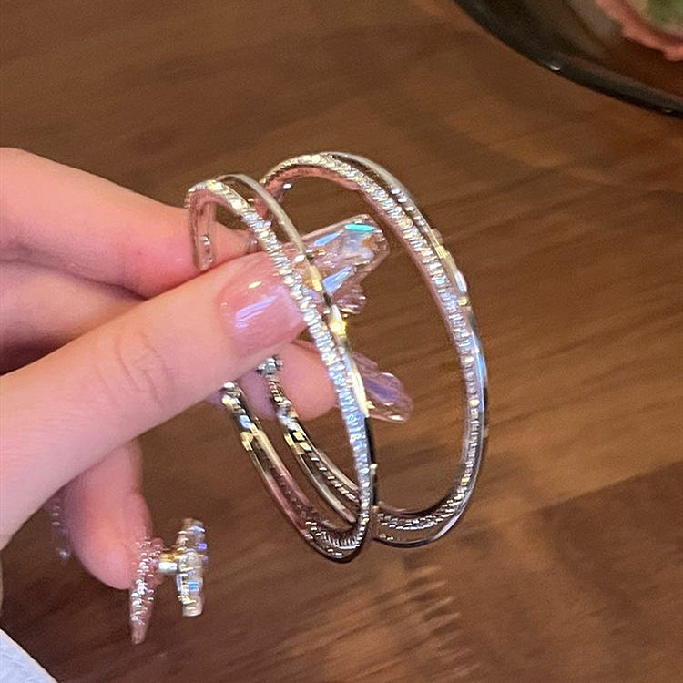 Exaggerated Big Hoop Earrings Women's Unique Niche - Norellé