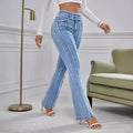 Flared Wadding Edge Jeans For Women - Norellé