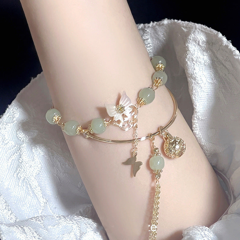 Women's Personalized Hetian Yudie Bracelet - Norellé
