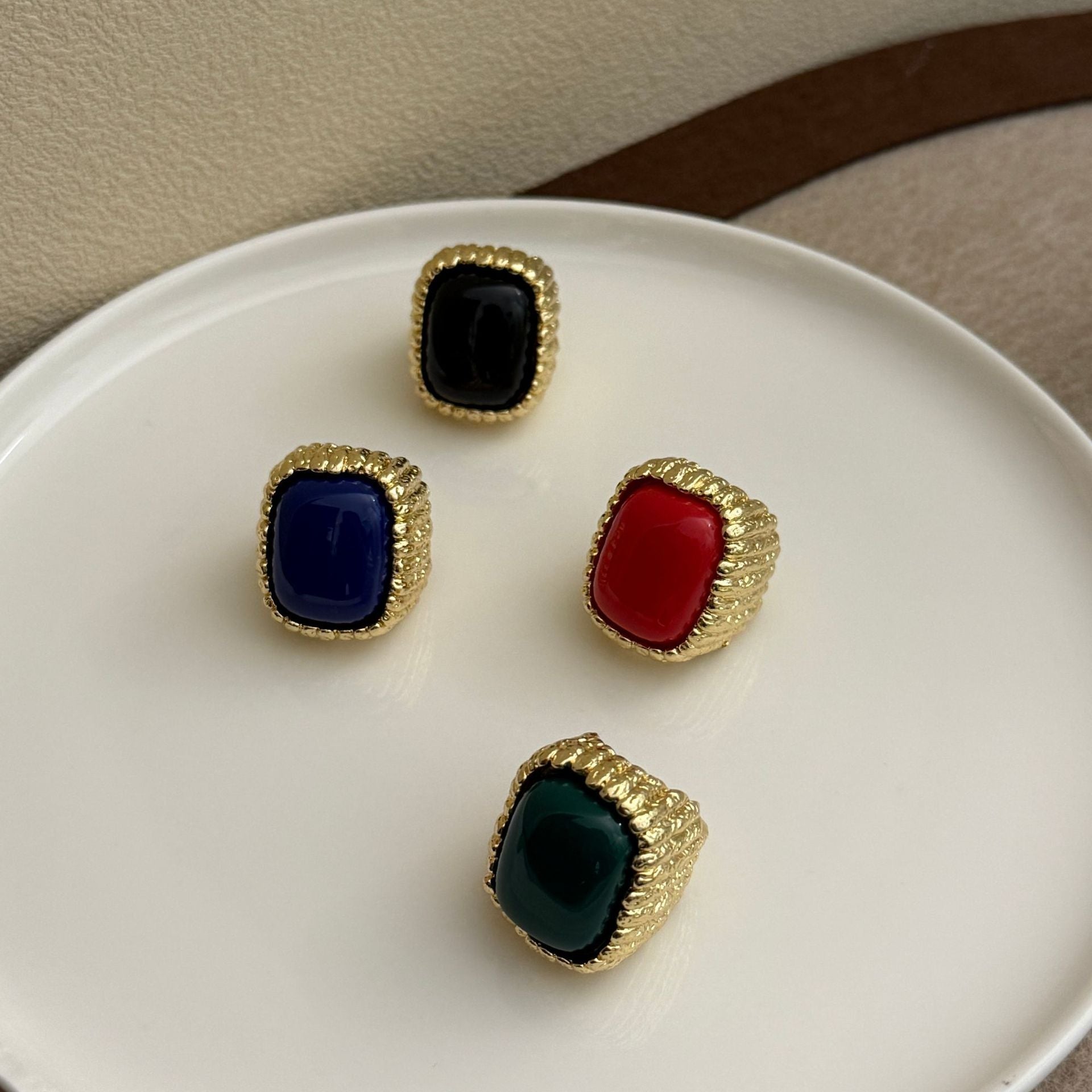 Large Square Resin Open Ring - Norellé