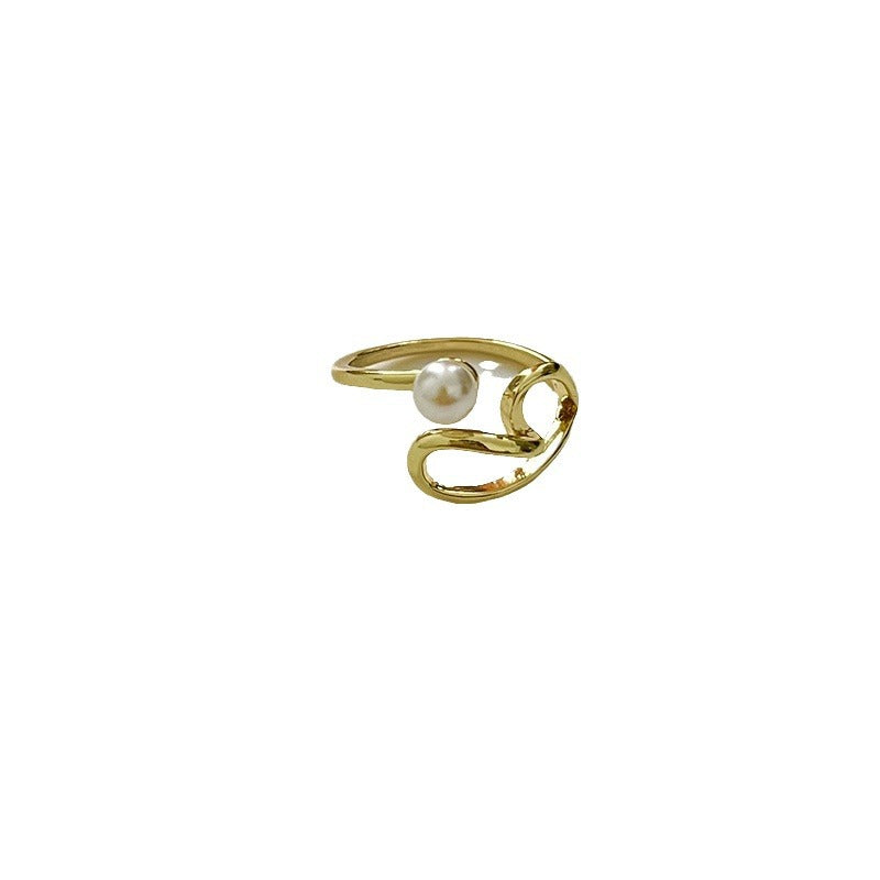 Personalized Love Pearl Line Ring Fashion - Norellé