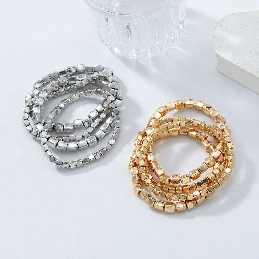Fashion Simple Zinc Alloy Square Bracelet Suit - Norellé