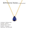 Stainless Steel Stylish Water Drop Zircon Necklace - Norellé