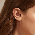 Fashion S925 Sterling Silver Zircon Stick Earrings - Norellé
