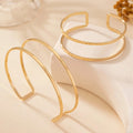 Double-layer Hollow Gold Bangle Bracelet Ladies - Norellé