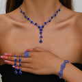 Fashion Crystal Necklace Ear Stud Bracelet Jewelry Accessories - Norellé
