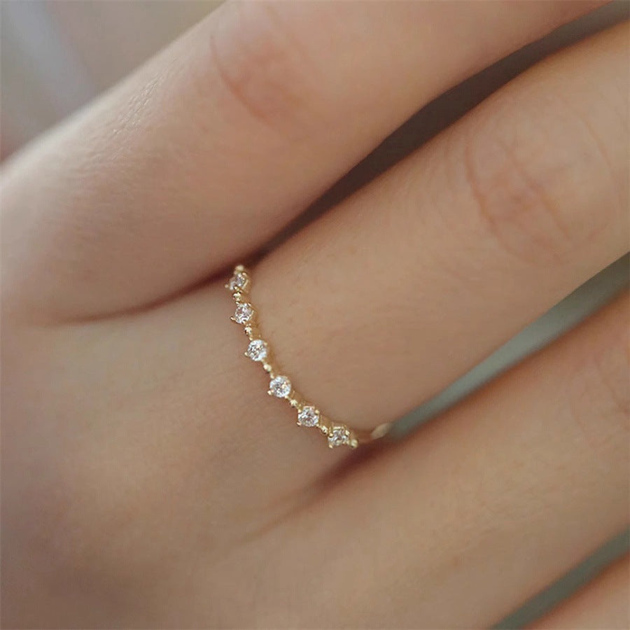 Women's French Aquamarine Colored Gems Zircon Ring - Norellé