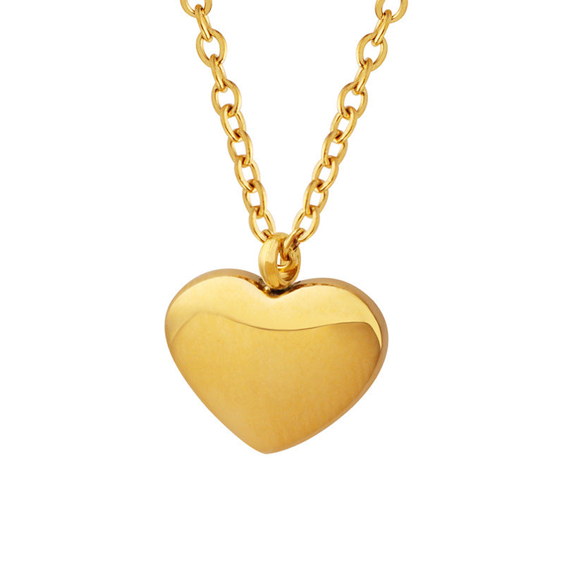 Heart Love Heart Couple Necklace 18K Real Gold Titanium Steel - Norellé