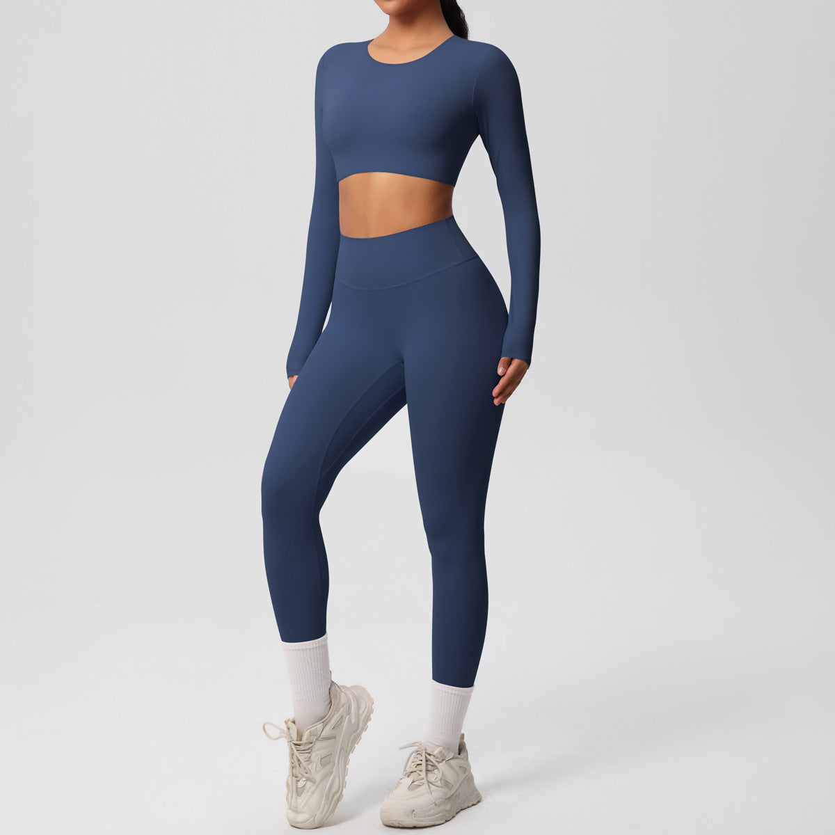 Double-sided Nylon Brushed Nude Feel Tight Exercise Yoga Clothes Suit - Norellé