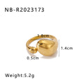 New Retro Style Versatile Geometric Ball Twist Cord For Braiding Ring - Norellé