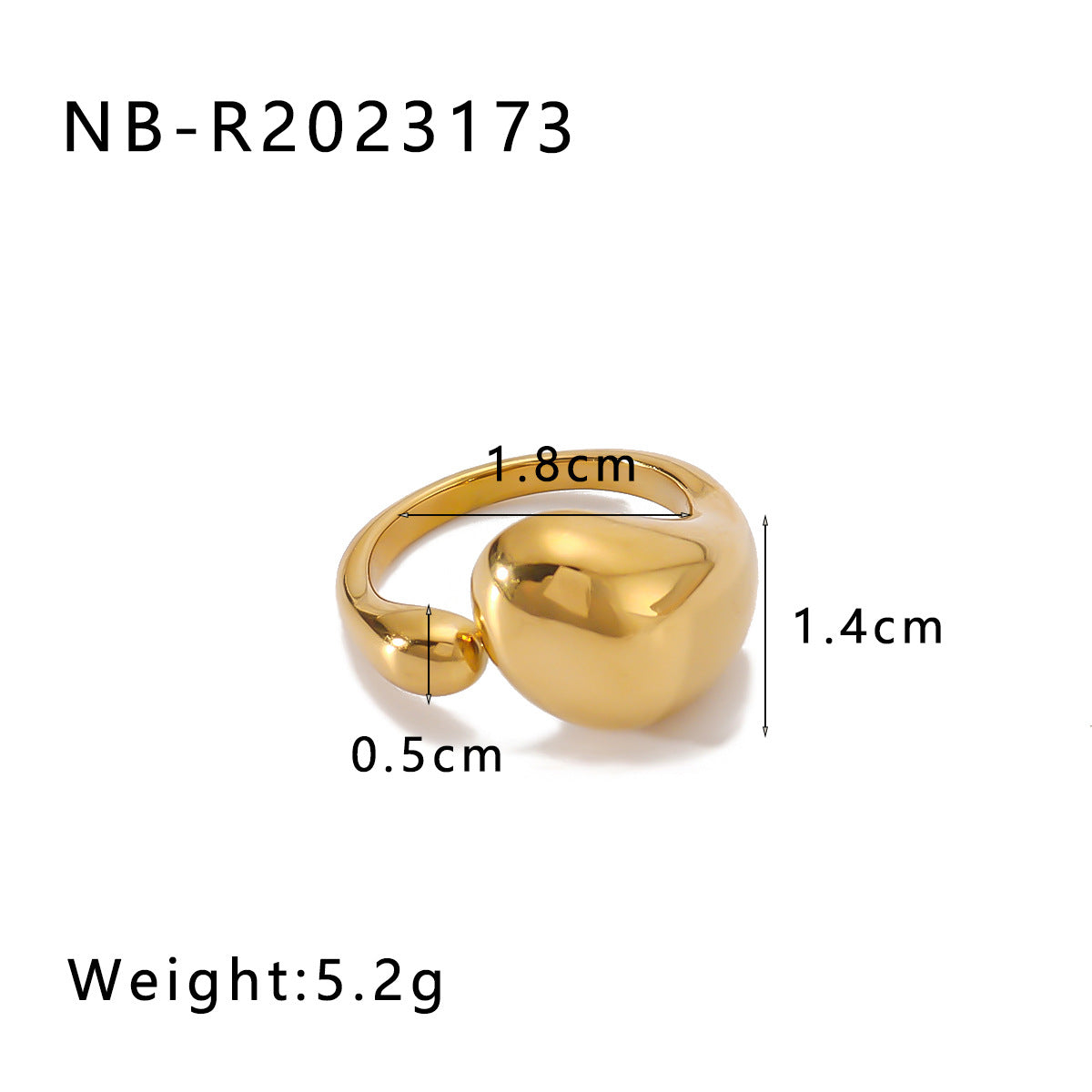New Retro Style Versatile Geometric Ball Twist Cord For Braiding Ring - Norellé
