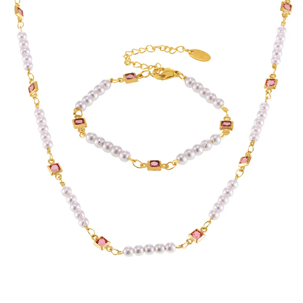 Personalized Clavicle Chain Bracelet Women's Jewelry Suit - Norellé