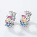 Irregular Color Zirconium Ear Studs - Norellé