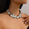 Exaggerated Glossy Pleated Necklace Fashion Irregular - Norellé