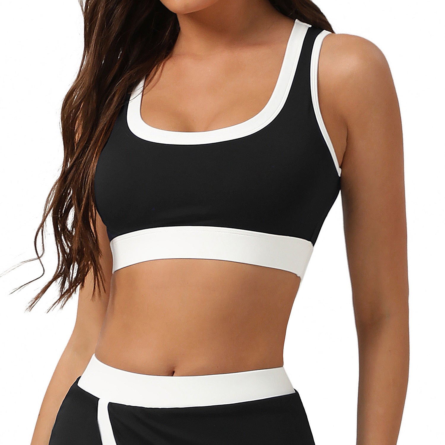 Color Matching Nude Feel Sports Underwear Quick-drying Shockproof Yoga Vest - Norellé