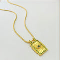 Copper Plating 18K Gold Drop Oil Color Tarot Necklace - Norellé