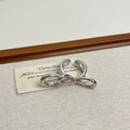 Simple High-grade Silver Metal Bow Ring Women - Norellé