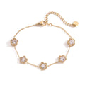 Affordable Luxury Fashion Gold-plated Zircon Titanium Steel Bracelet Female Niche Non-fading Bracelet - Norellé