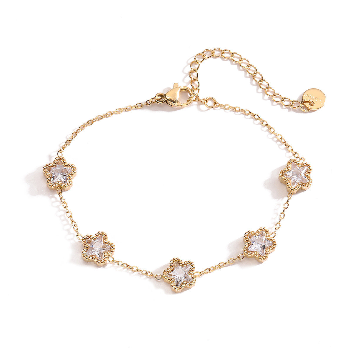 Affordable Luxury Fashion Gold-plated Zircon Titanium Steel Bracelet Female Niche Non-fading Bracelet - Norellé