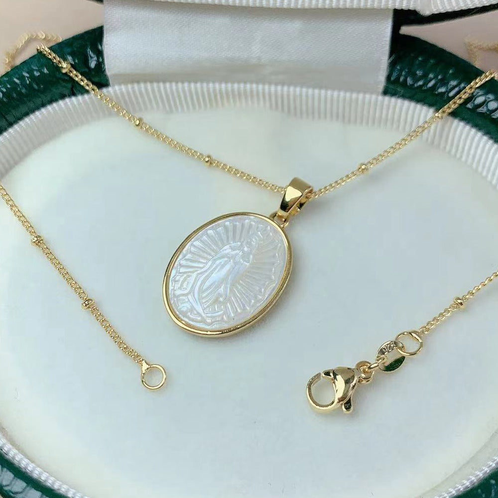 Shell Virgin Guadalupe Necklace Female European And American - Norellé